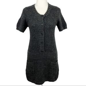 BCBGMaxzria Gray Wool Alpaca Blend Knit Sweater Dress Small